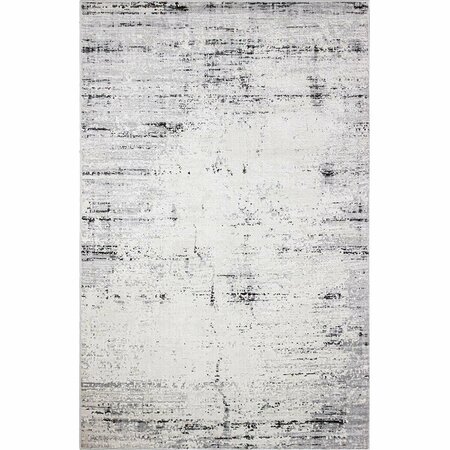 BASHIAN 3 ft. 6 in. x 5 ft. 6 in. Capri Collection Contemporary Polyester Power Loom Area Rug Beige & Grey C188-BEGY-4X6-CP108